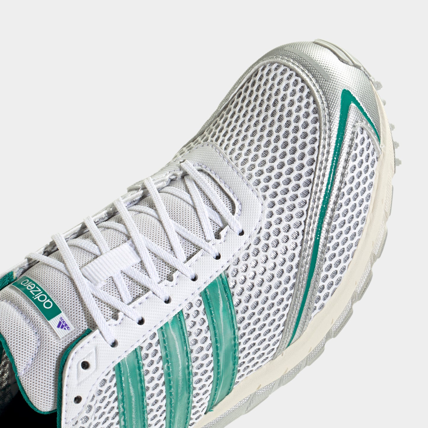 adidas Women's Adizero Adios OG Silver Metallic / Black - Power Green