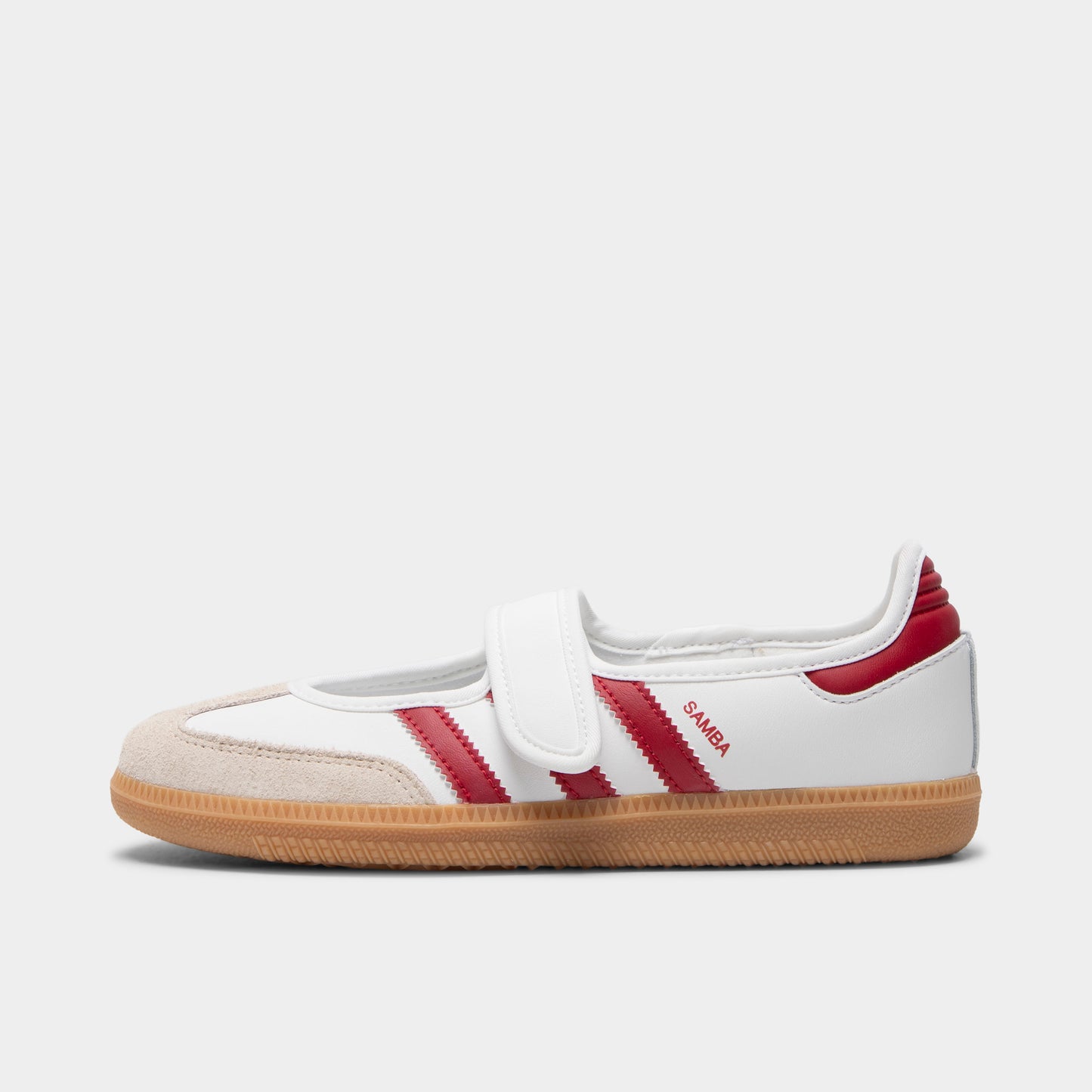 adidas Samba Jane pour filles - Blanc / Rouge Victory - Gomme