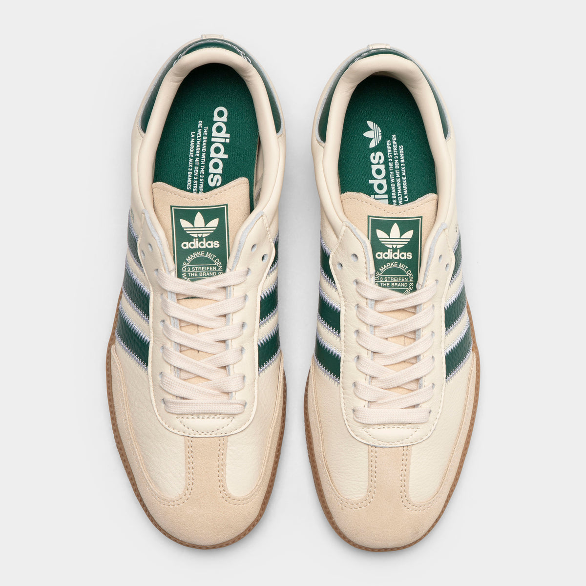 adidas Samba OG Crème / Vert Universitaire - Gomme4