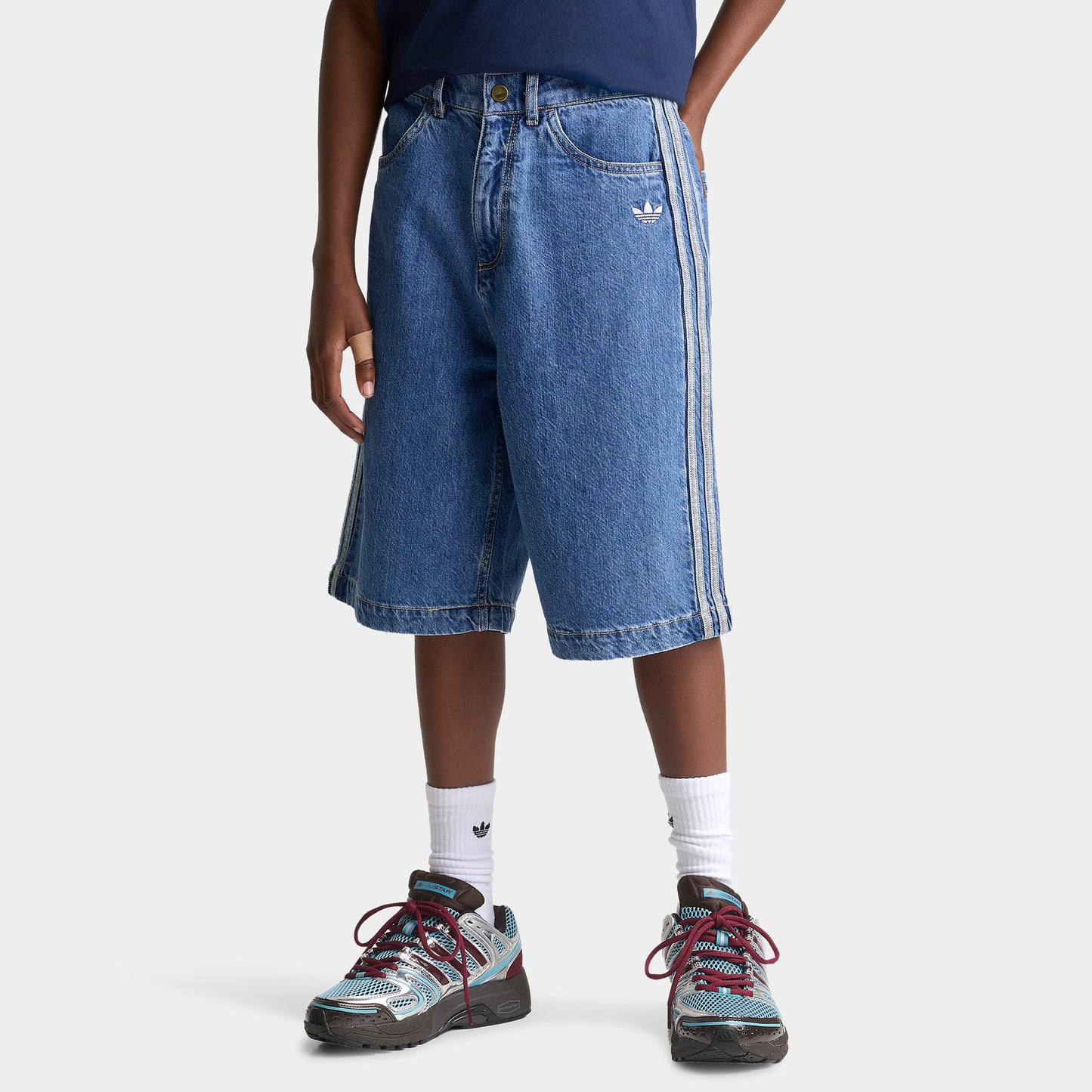 adidas Juniors' Denim Shorts / Vintage Blue