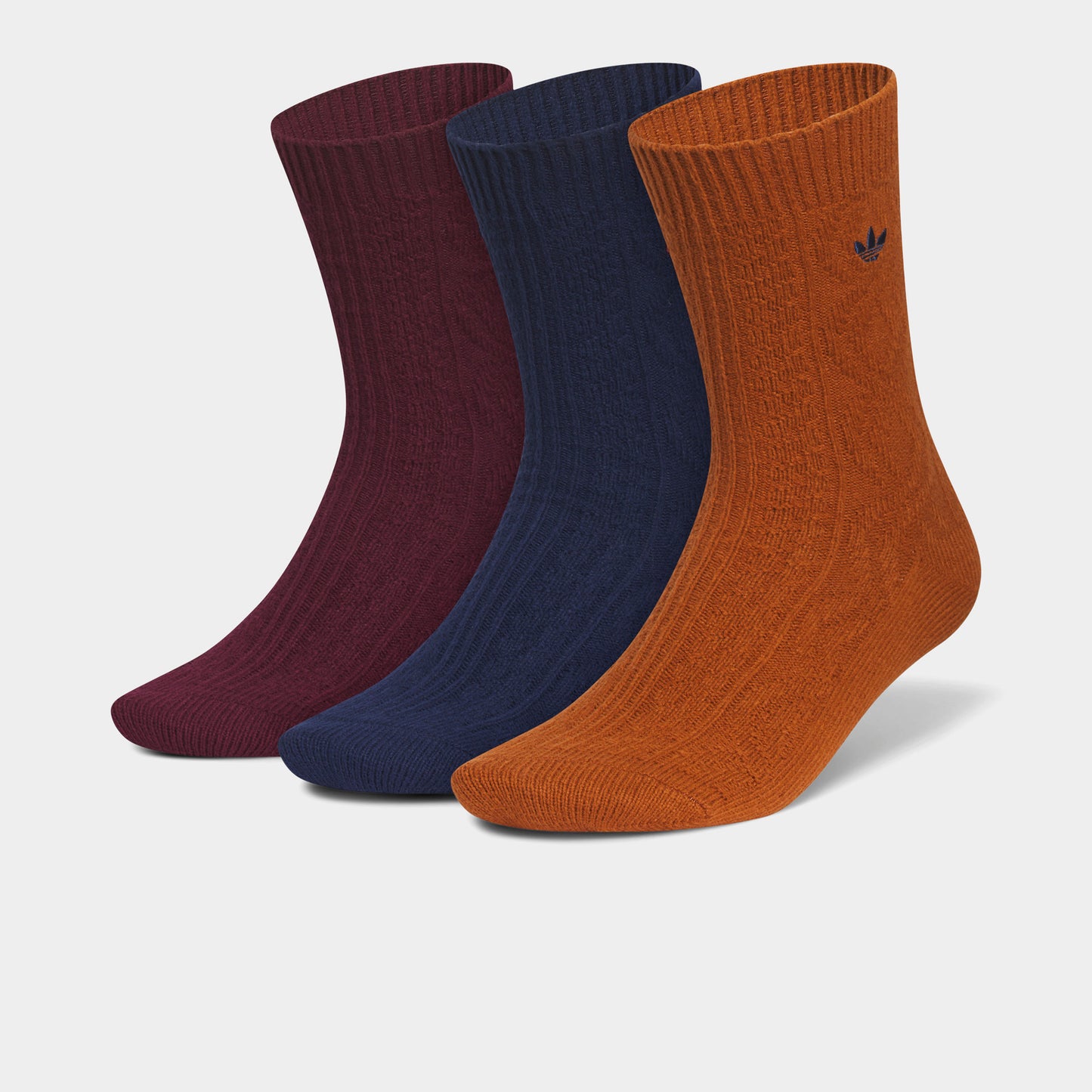 adidas Originals Cable Knit Crew Socks (3 Pack) / Multi