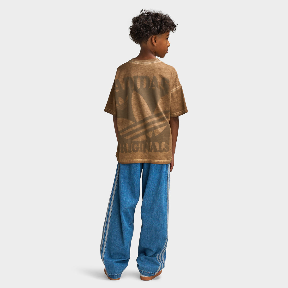 adidas Juniors' Washed T-Shirt / Khaki