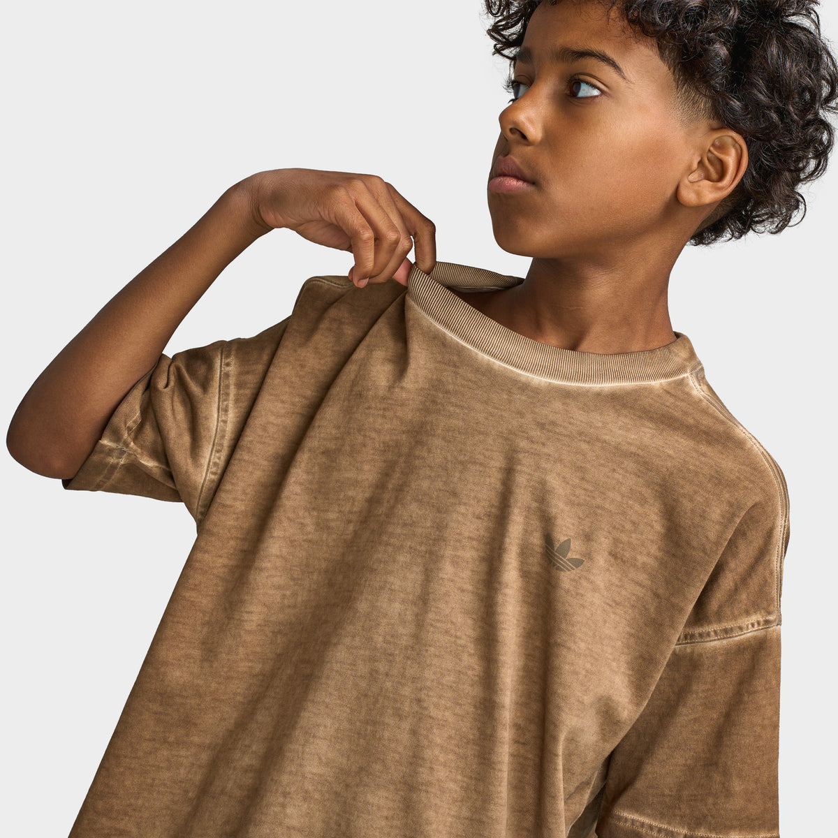adidas Juniors' Washed T-Shirt / Khaki
