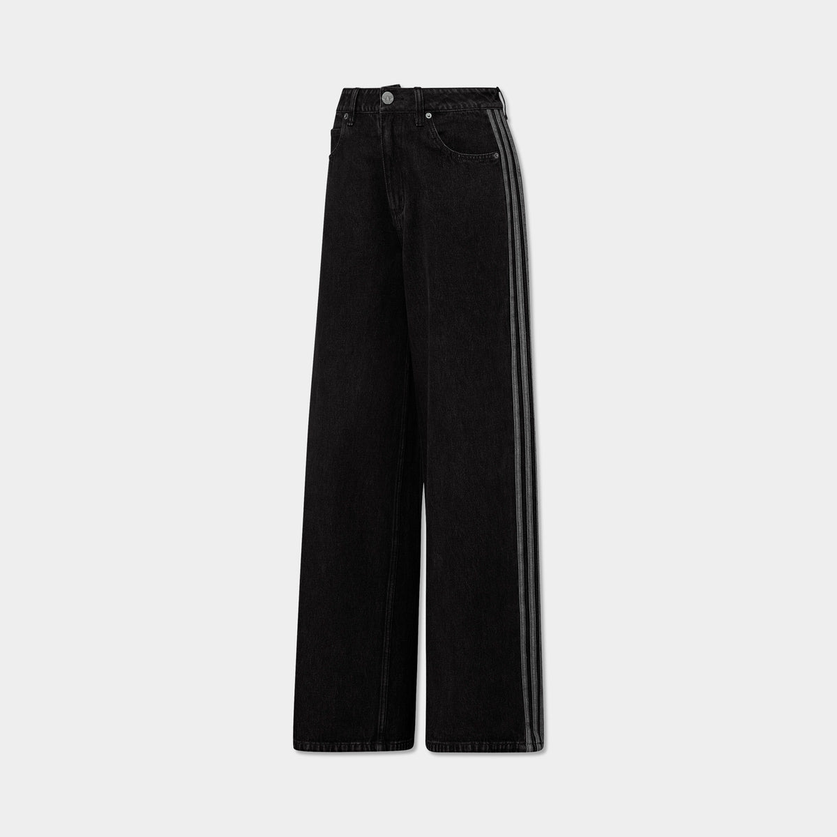 adidas Highrise Wide Leg Denim Pant / True Black Denim