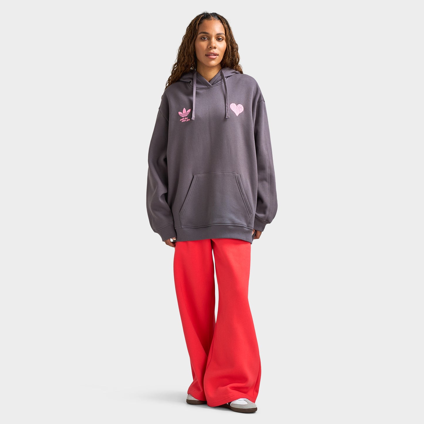 adidas Women's Bubble Heart Hoodie / Grey Fife