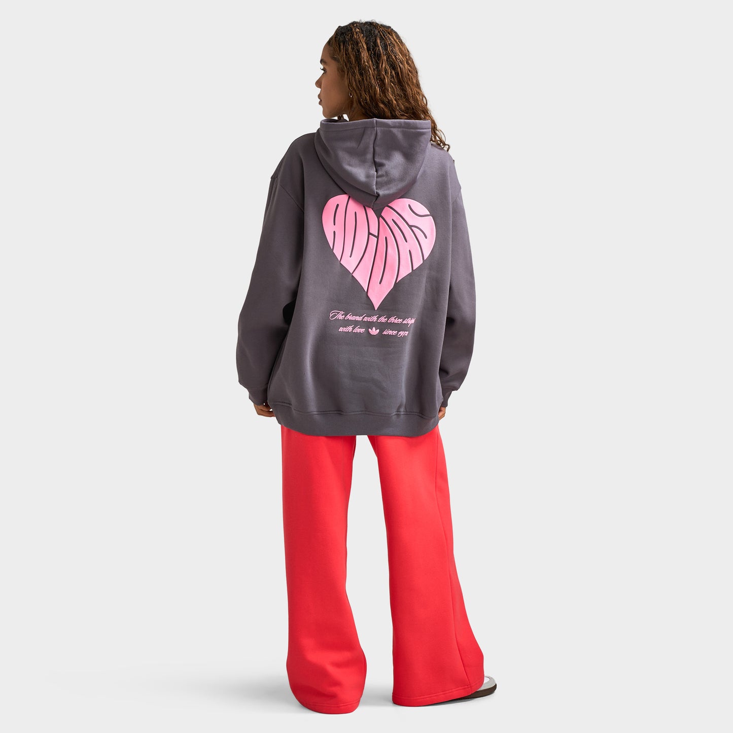 adidas Women's Bubble Heart Hoodie / Grey Fife