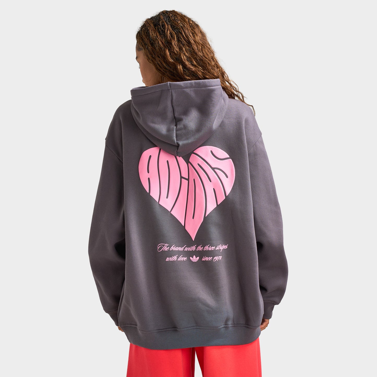 adidas Women's Bubble Heart Hoodie / Grey Fife