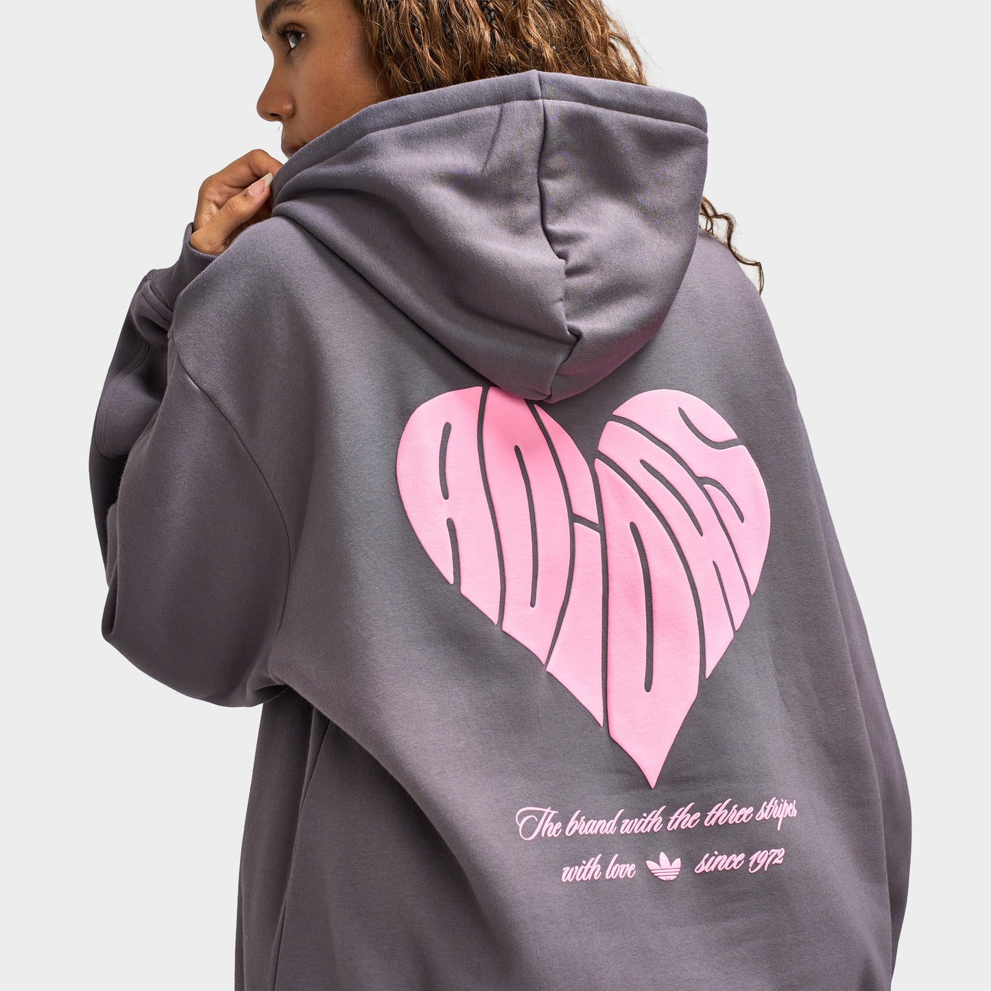 adidas Women's Bubble Heart Hoodie / Grey Fife