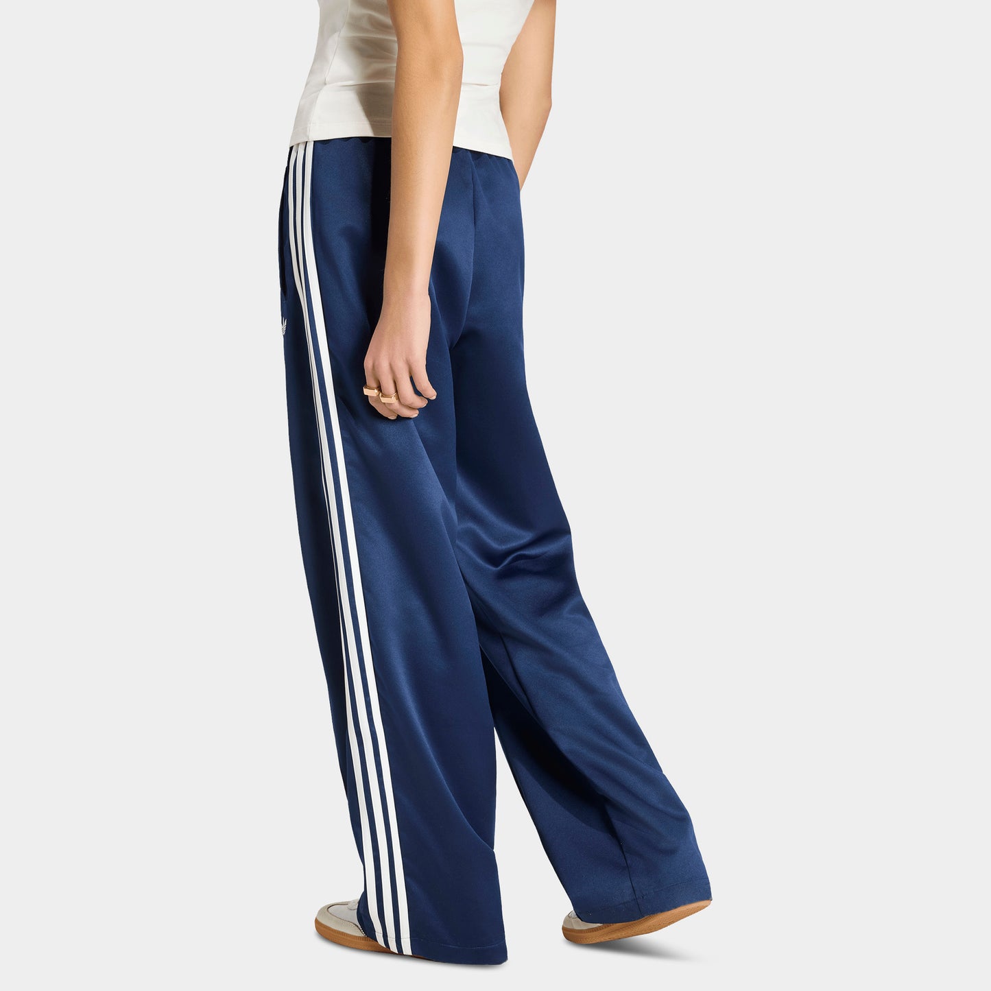 adidas Satin SST Loose Track Pants Night Indigo / White