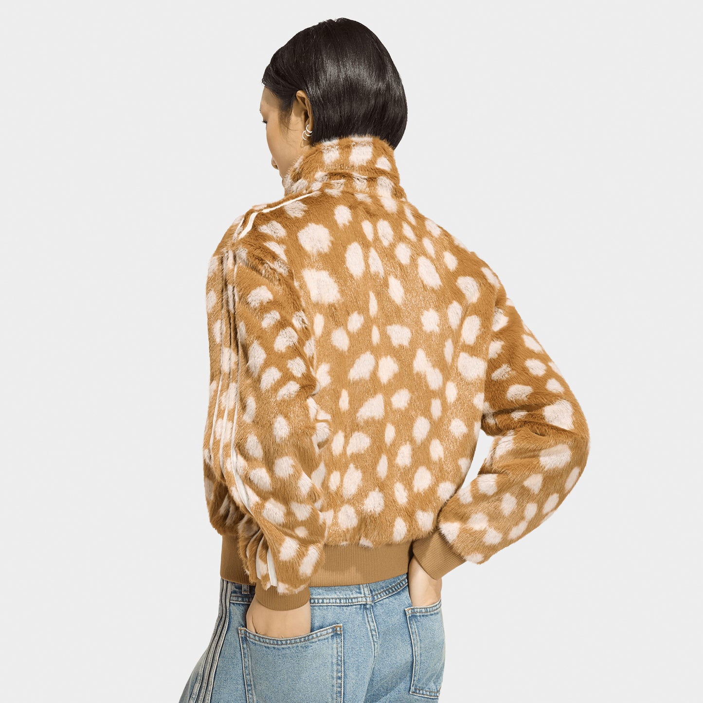 adidas Animal Print Firebird Jacket / Brown Desert