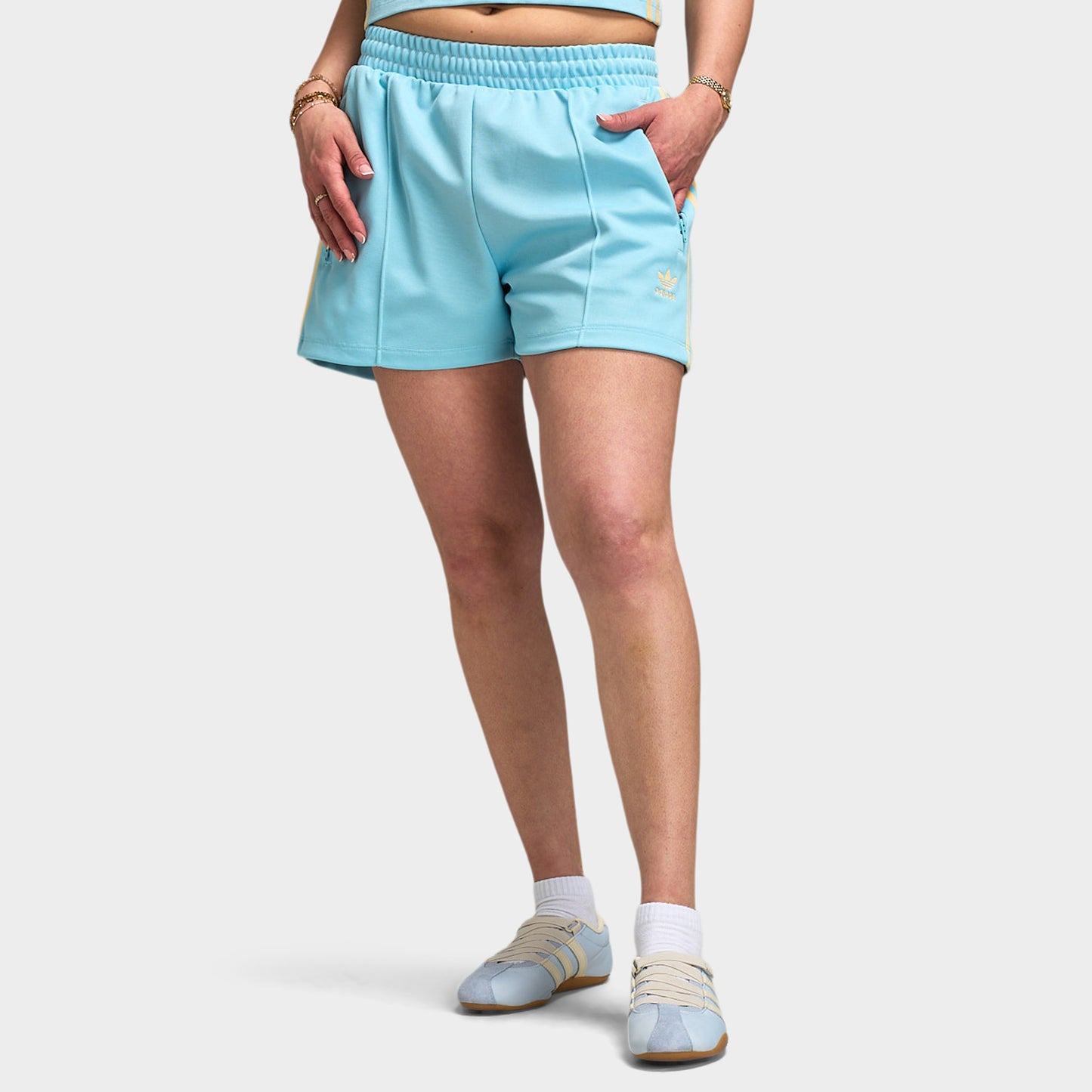 adidas Women's Classic L Short Icey Blue / Orange Tint