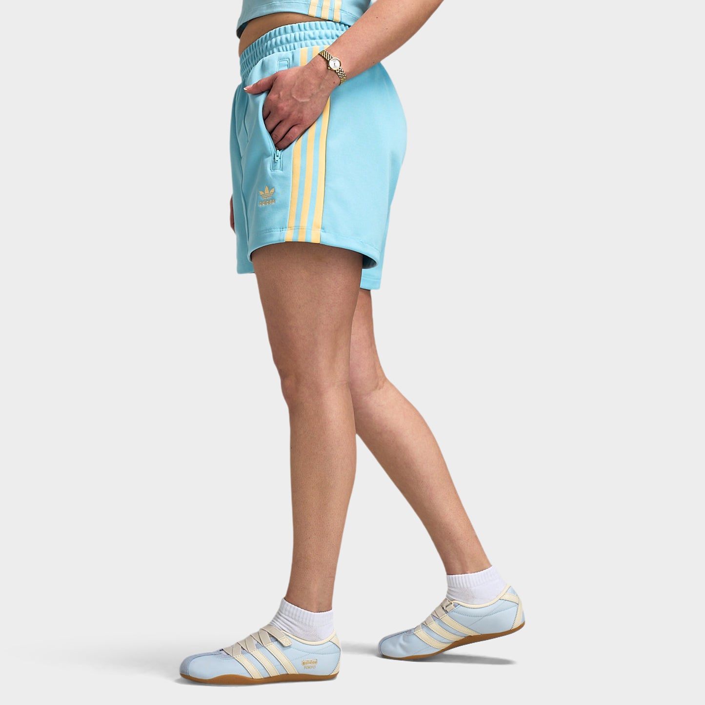 adidas Women's Classic L Short Icey Blue / Orange Tint
