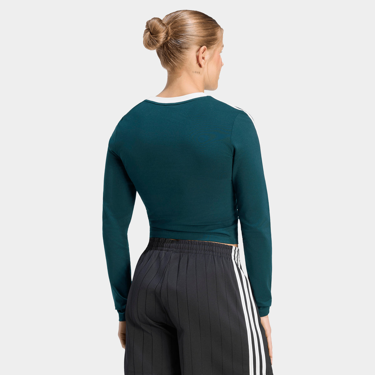 adidas 3 Stripe Long Sleeve T-Shirt / Aurora Ivy