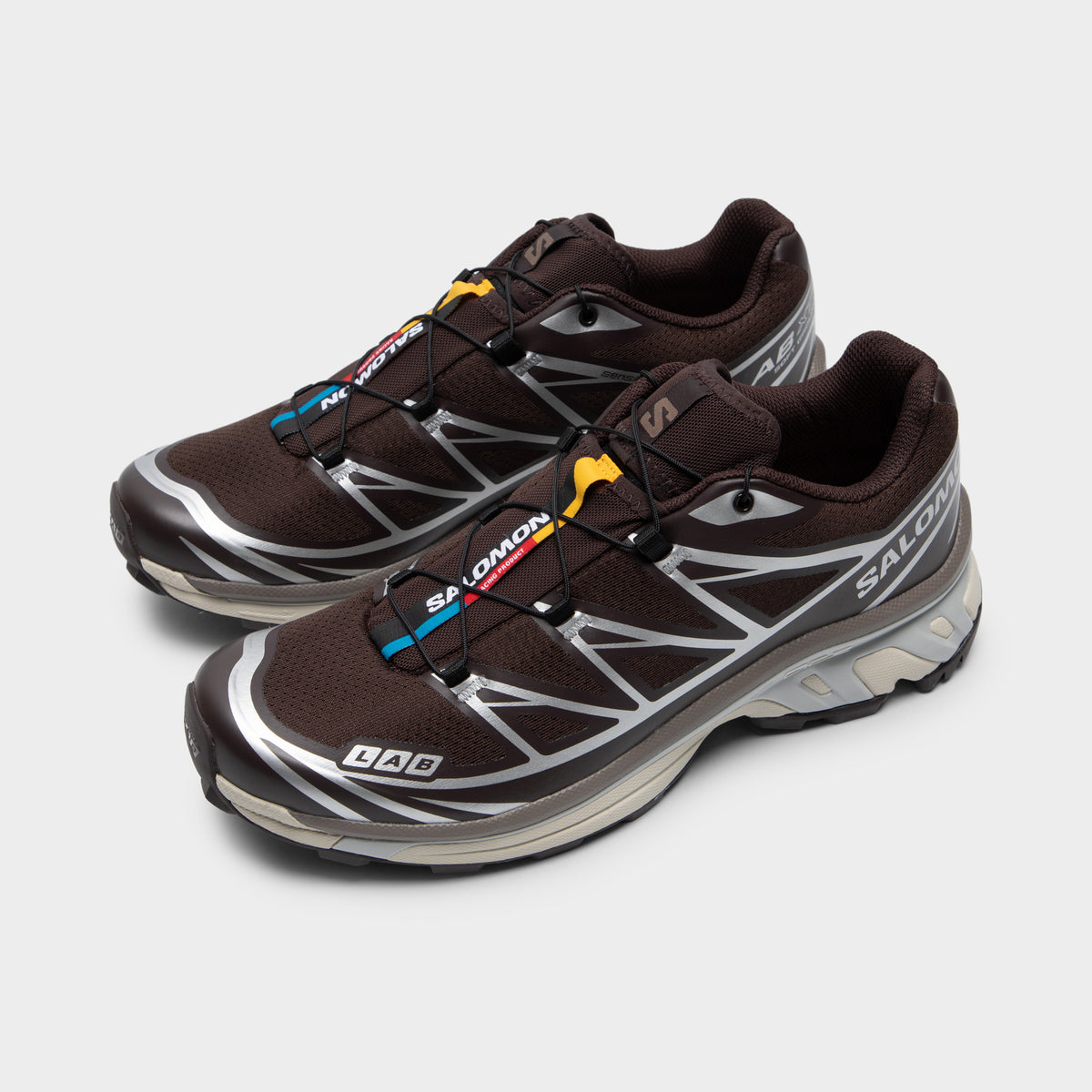 Salomon XT-6 Café noir / Argent chaussures - Faucon