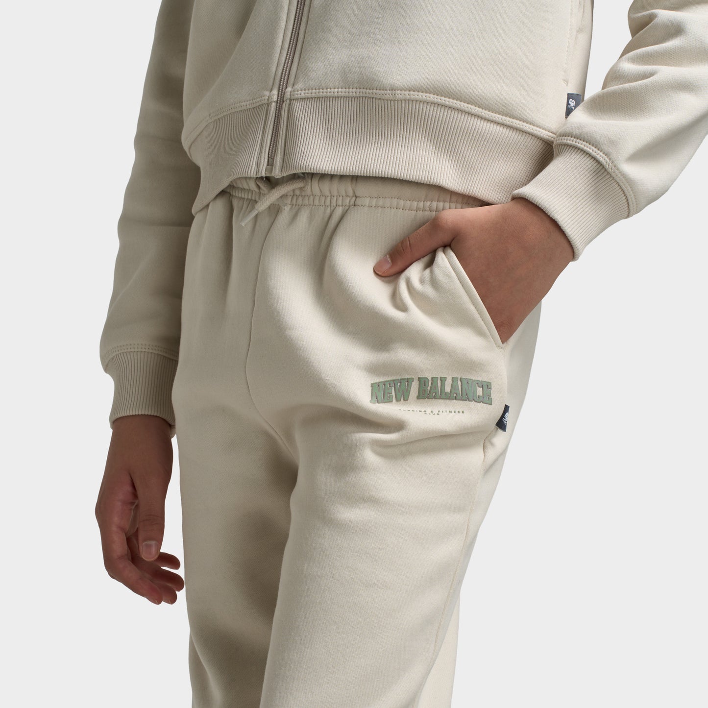 New Balance Juniors' Arch Graphic Wide Leg Pants / Moonbeam
