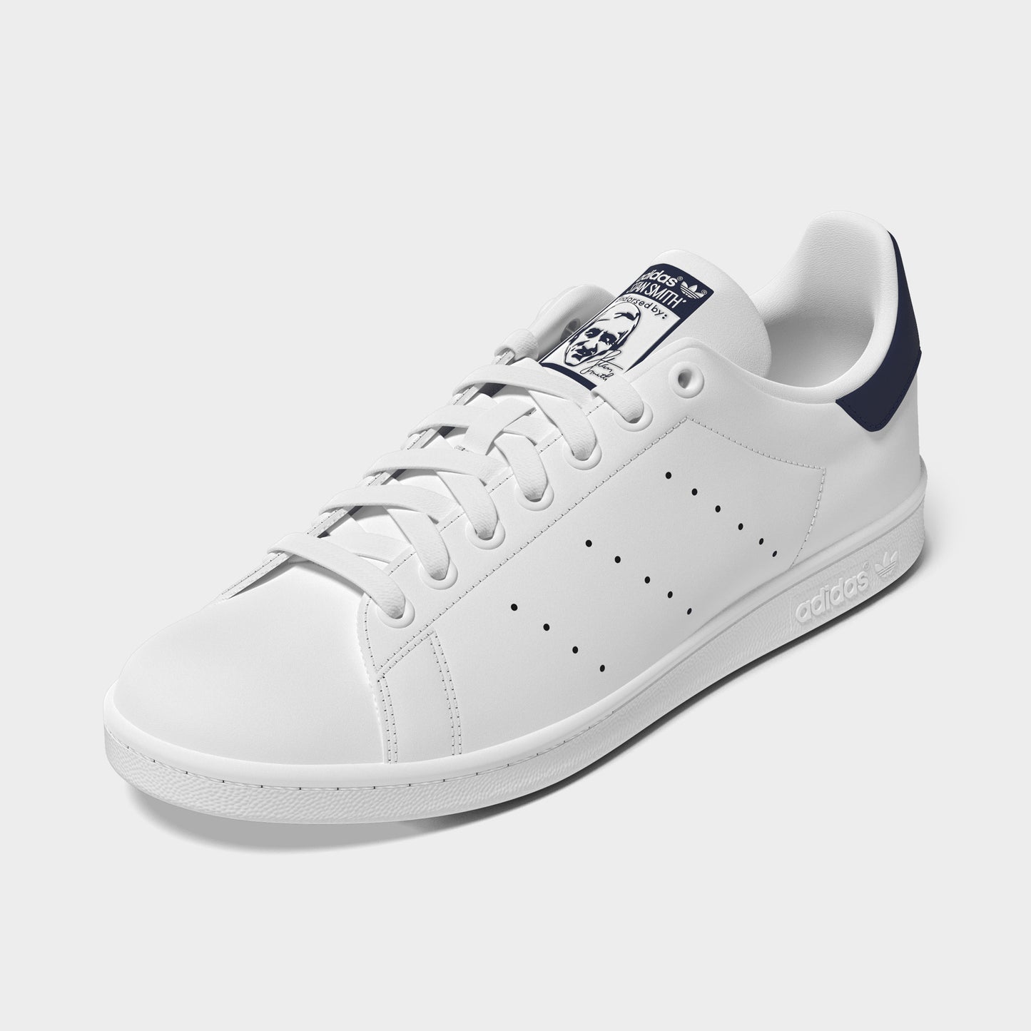 adidas Stan Smith Blanc / Blanc - Bleu marine