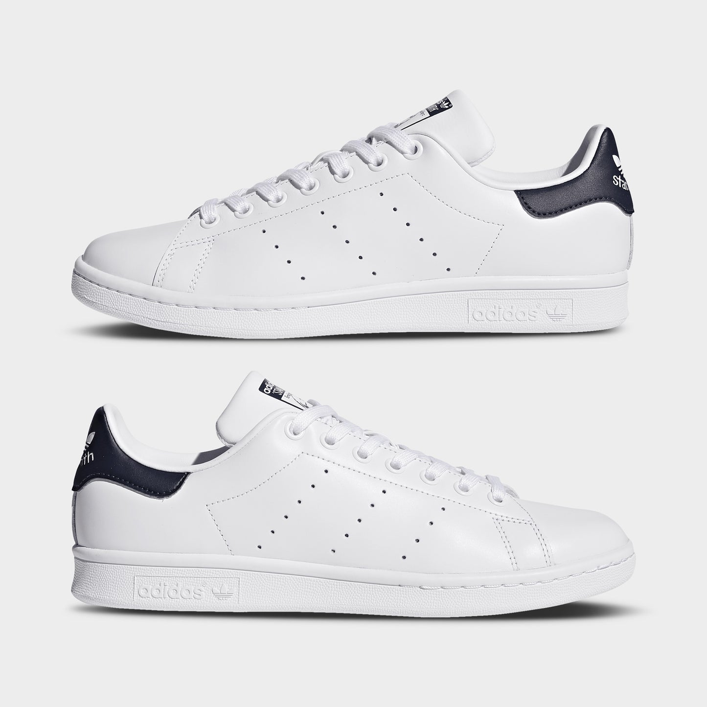 adidas Stan Smith Blanc / Blanc - Bleu marine