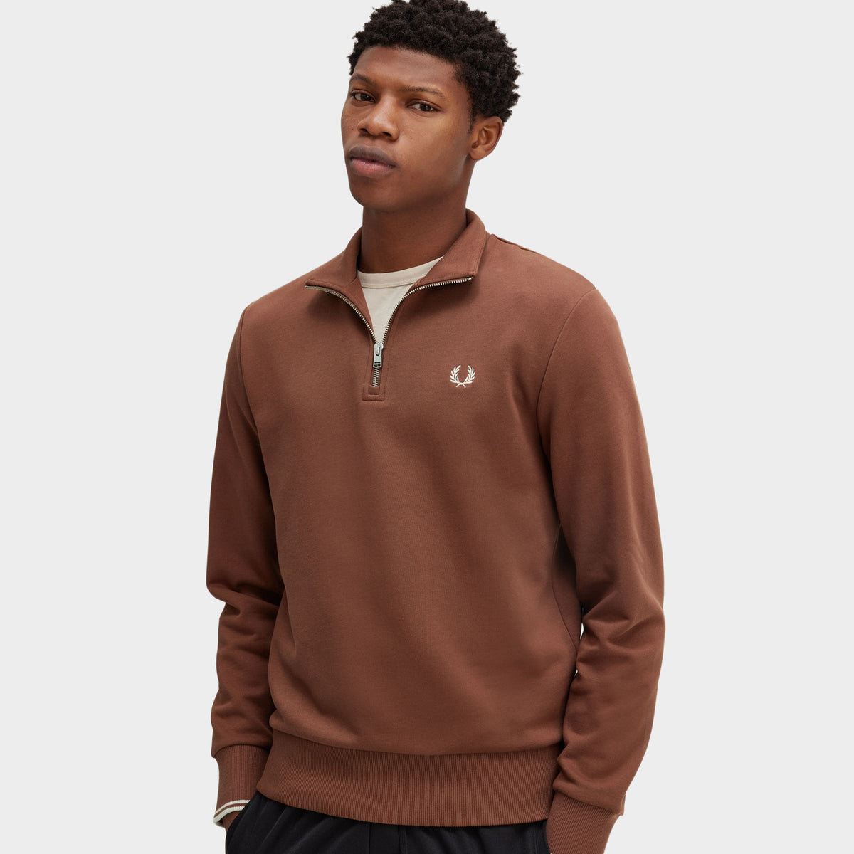 Half zip fred perry sales
