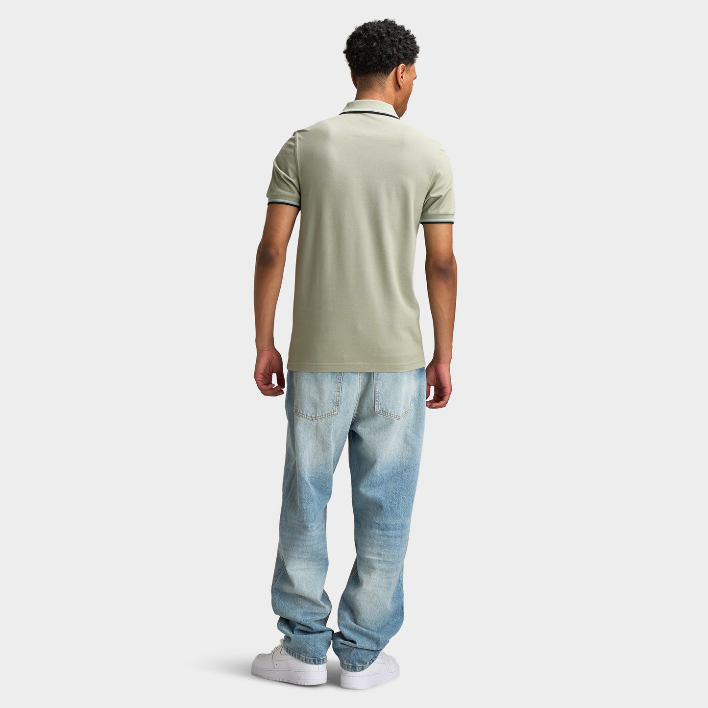 Fred Perry Chemise à double liseré Noir / Bleu Foncé