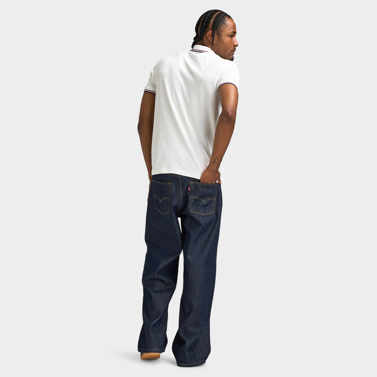Fred Perry Twin Tipped Polo Snow White / Burnt Red