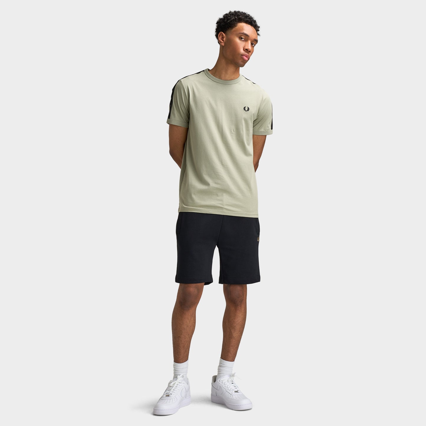 Fred Perry Contrast Tape Ringer Shirt / Seagrass