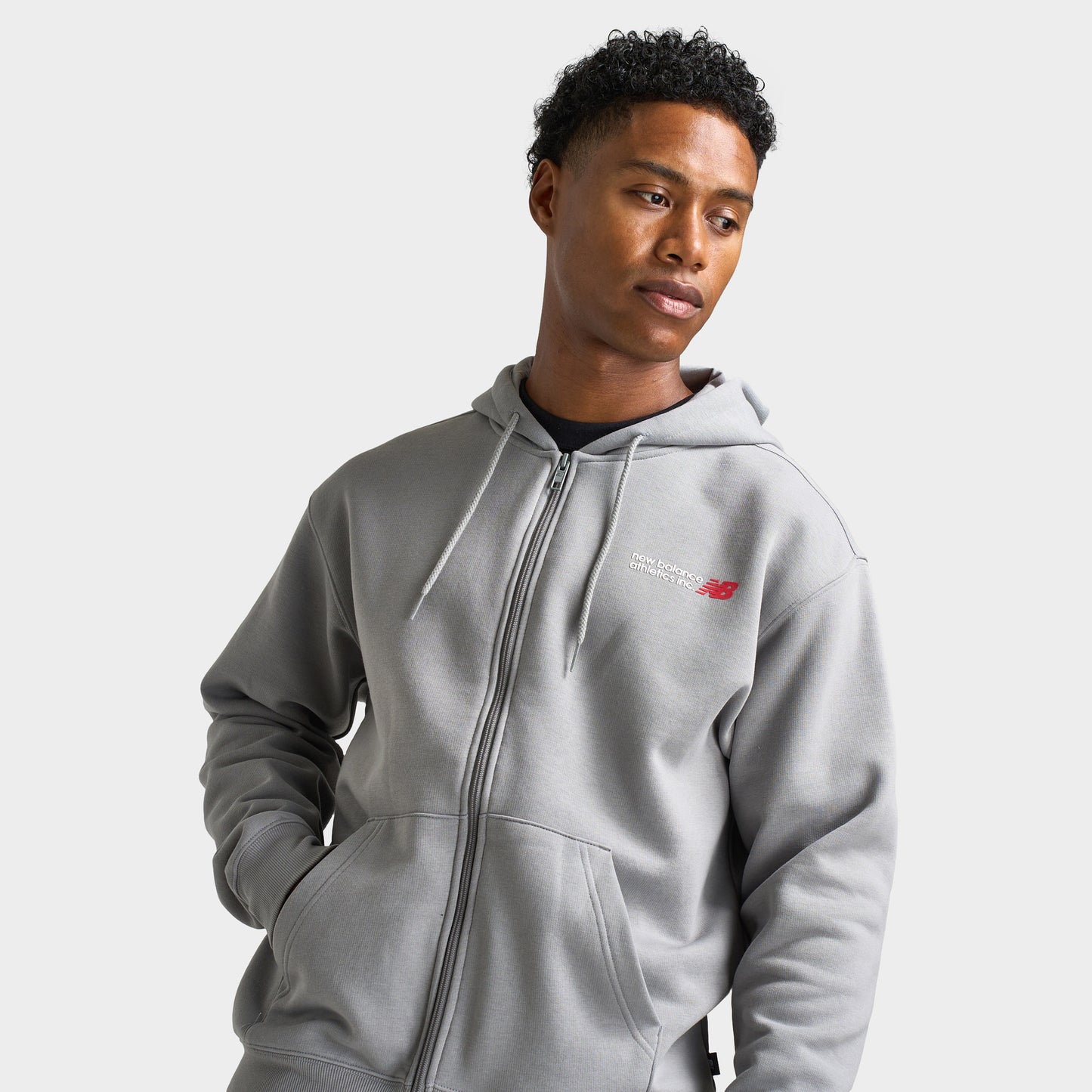 New Balance Tone Logo FZ Hoodie/Grey