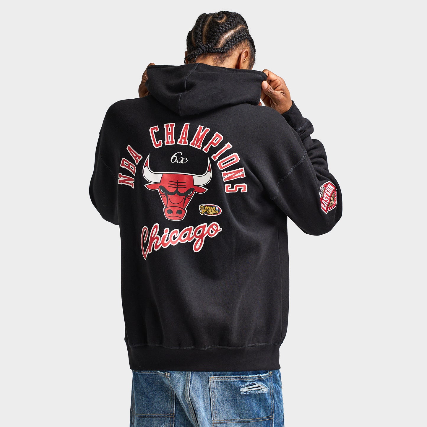 Mitchell & Ness Chicago Bulls Hoodie / Faded Black