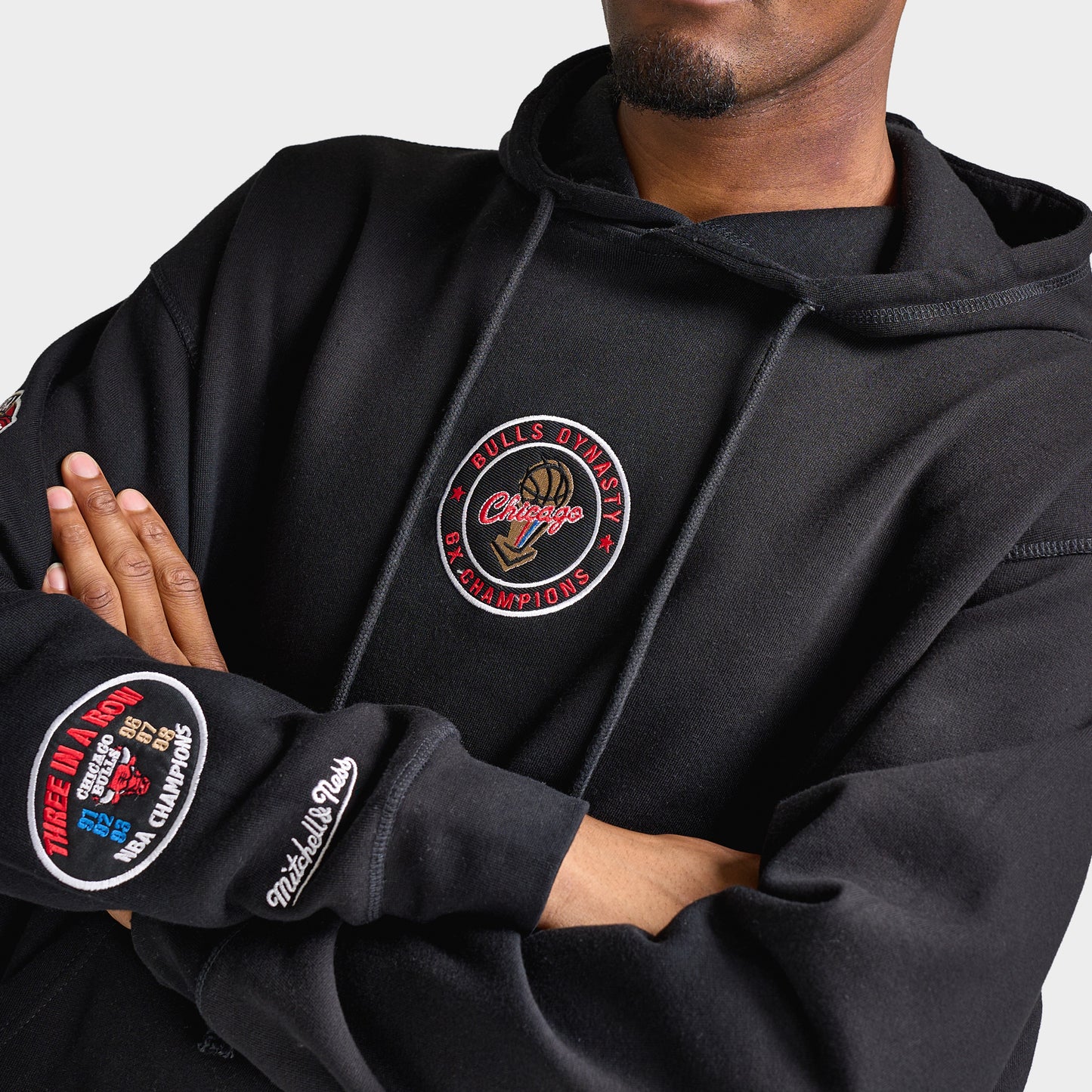 Mitchell & Ness Chicago Bulls Hoodie / Faded Black