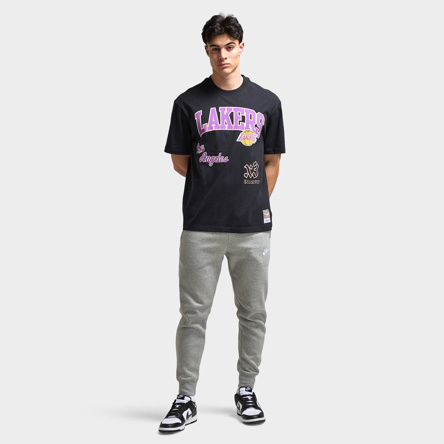 Mitchell & Ness LA Lakers Multi Logo T-Shirt / Black