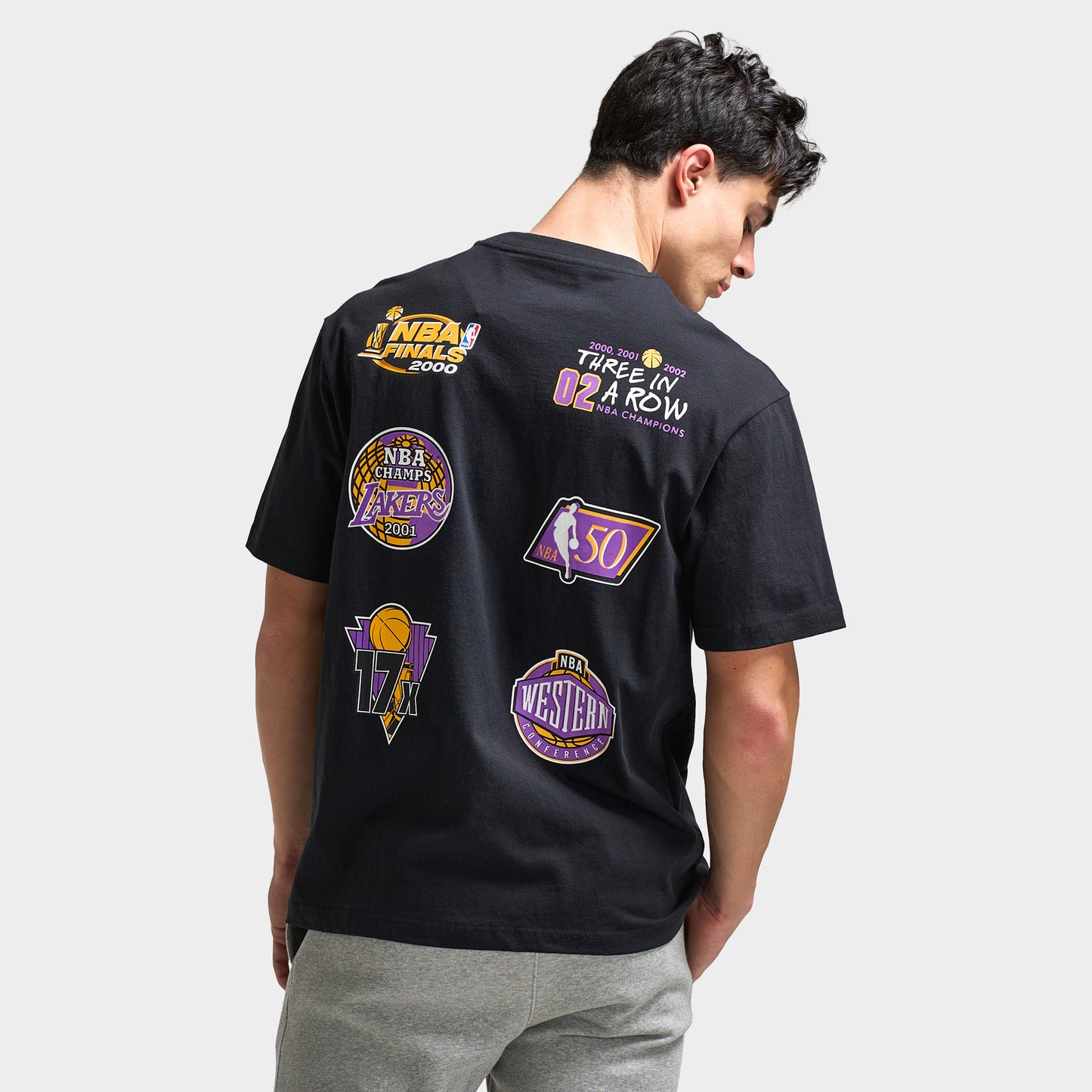 Mitchell & Ness LA Lakers Multi Logo T-Shirt / Black