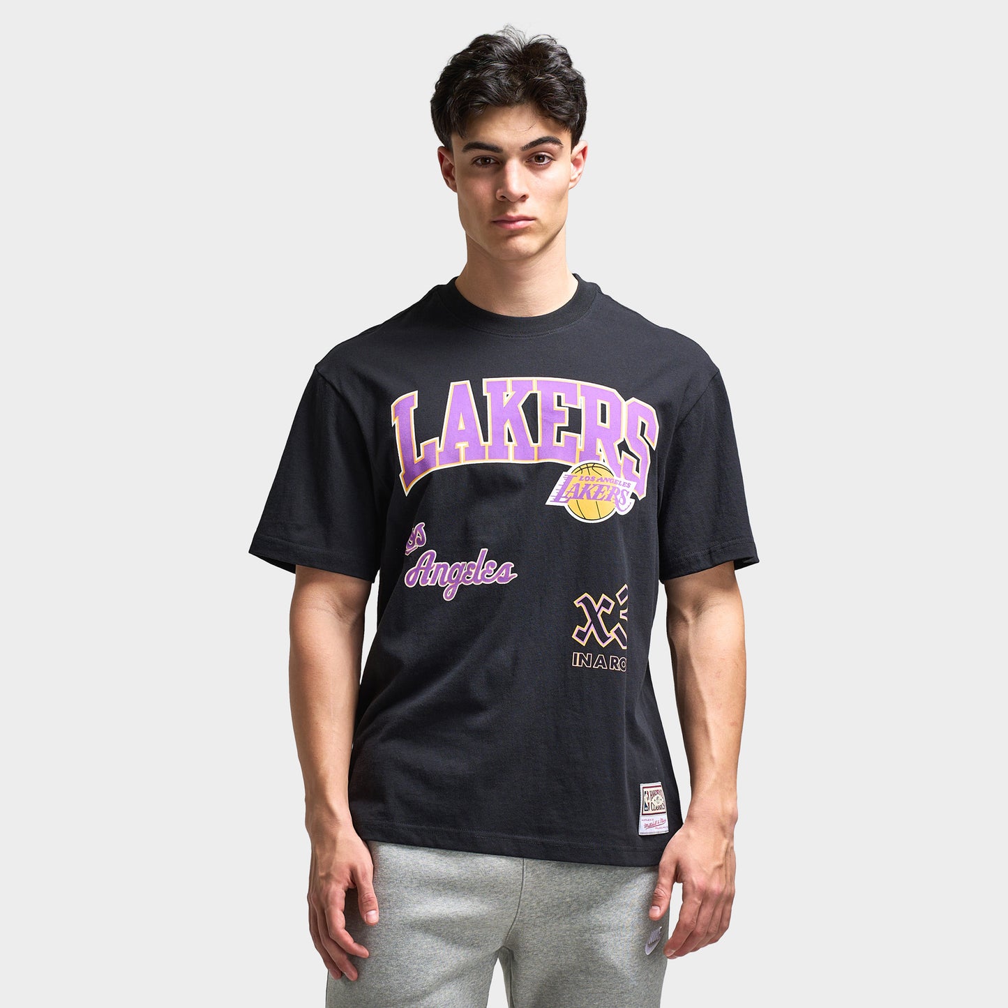 Mitchell & Ness LA Lakers Multi Logo T-Shirt / Black