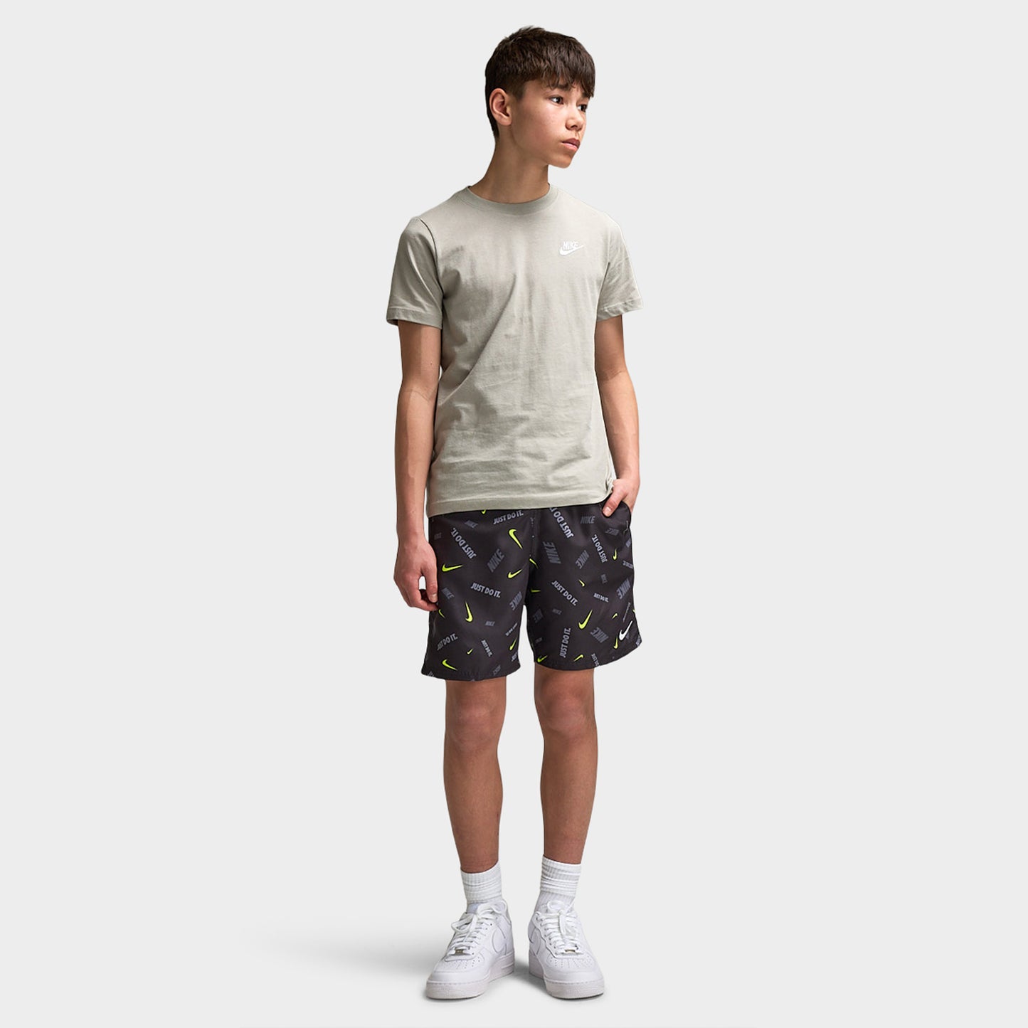 Nike Junior Short de bain AOP Noir / Volt