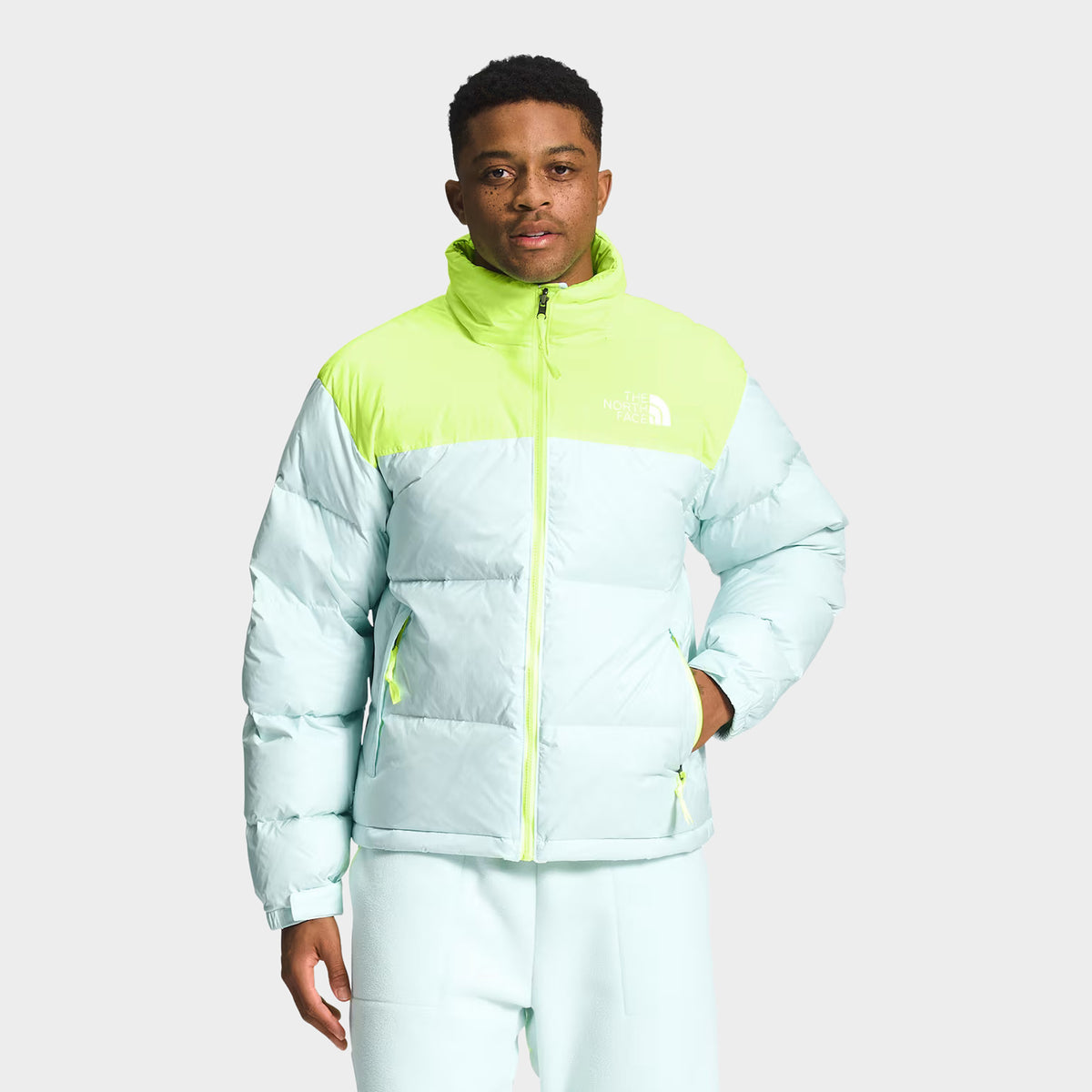North face blue and yellow jacket best sale