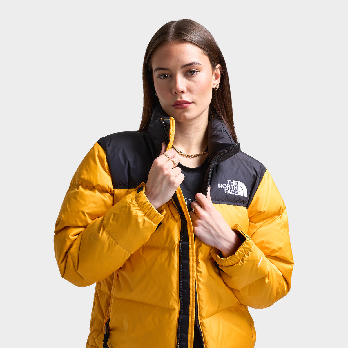 North face women's gold jacket on sale