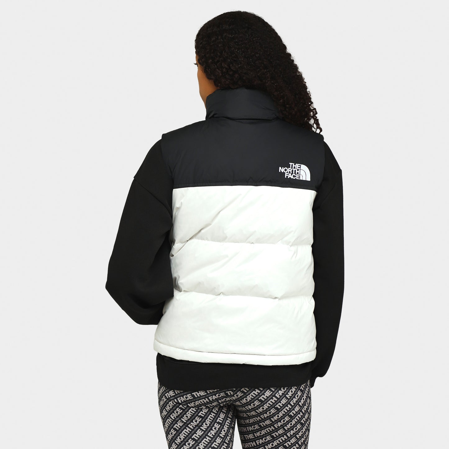 Veste Nuptse 1996 Retro de The North Face pour Femmes Gardenia Blanc / Noir