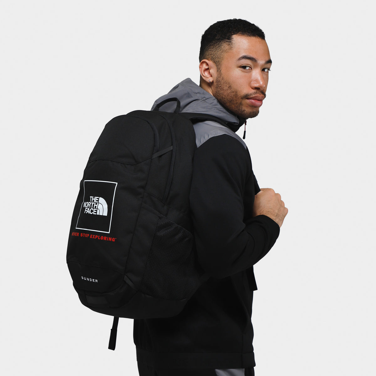 North face bookbag black on sale