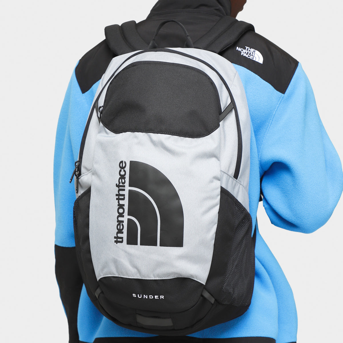 The North Face Sunder Backpack Mid Grey Heather TNF Black JD Sports