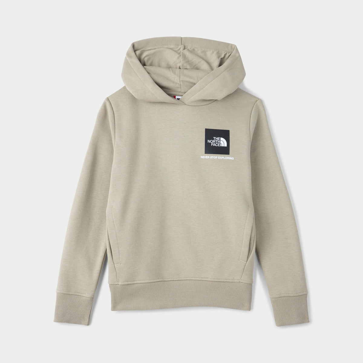 The North Face Junior Boys' Small Box Logo Pullover Hoodie / Flax 