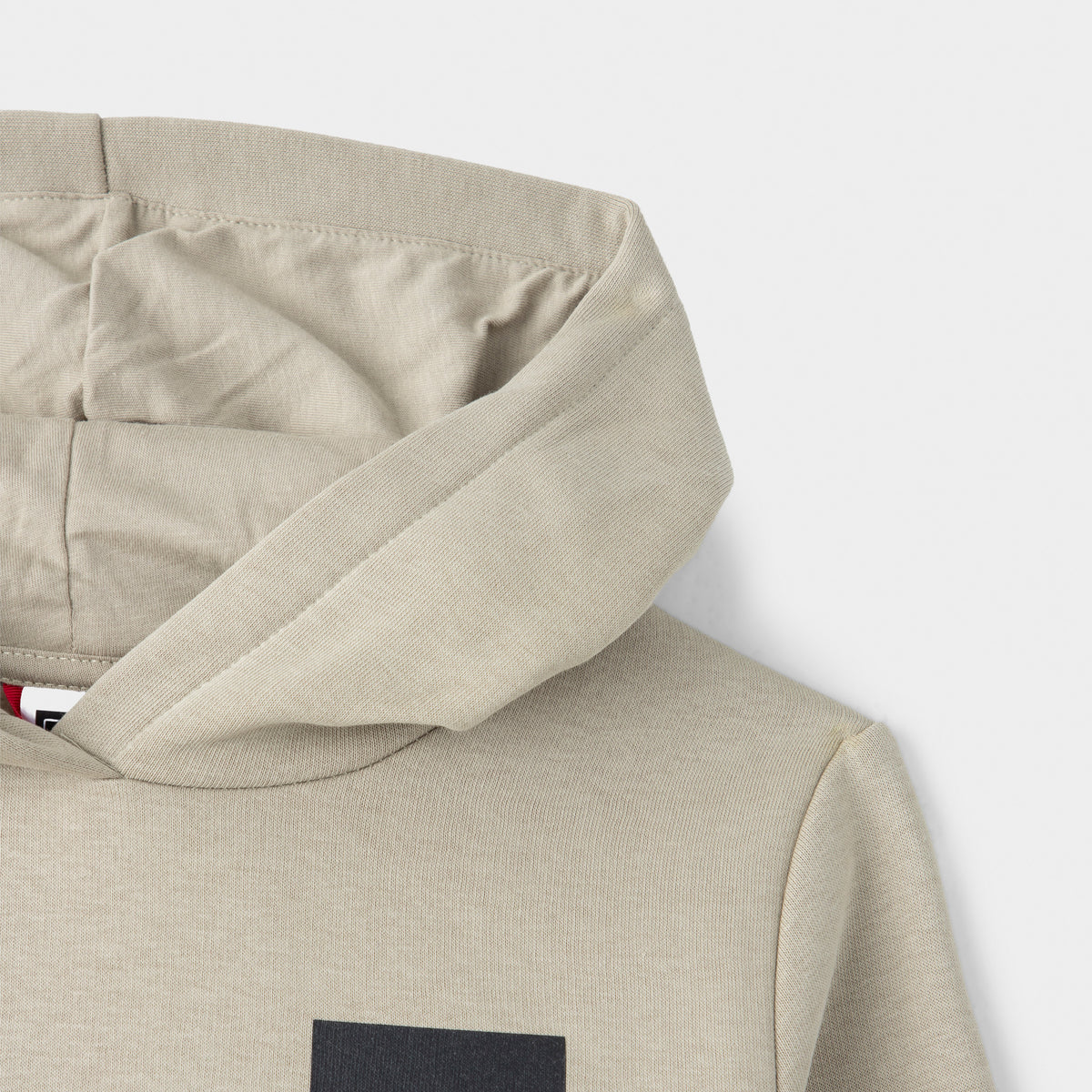 The North Face Junior Boys Small Box Logo Pullover Hoodie Flax