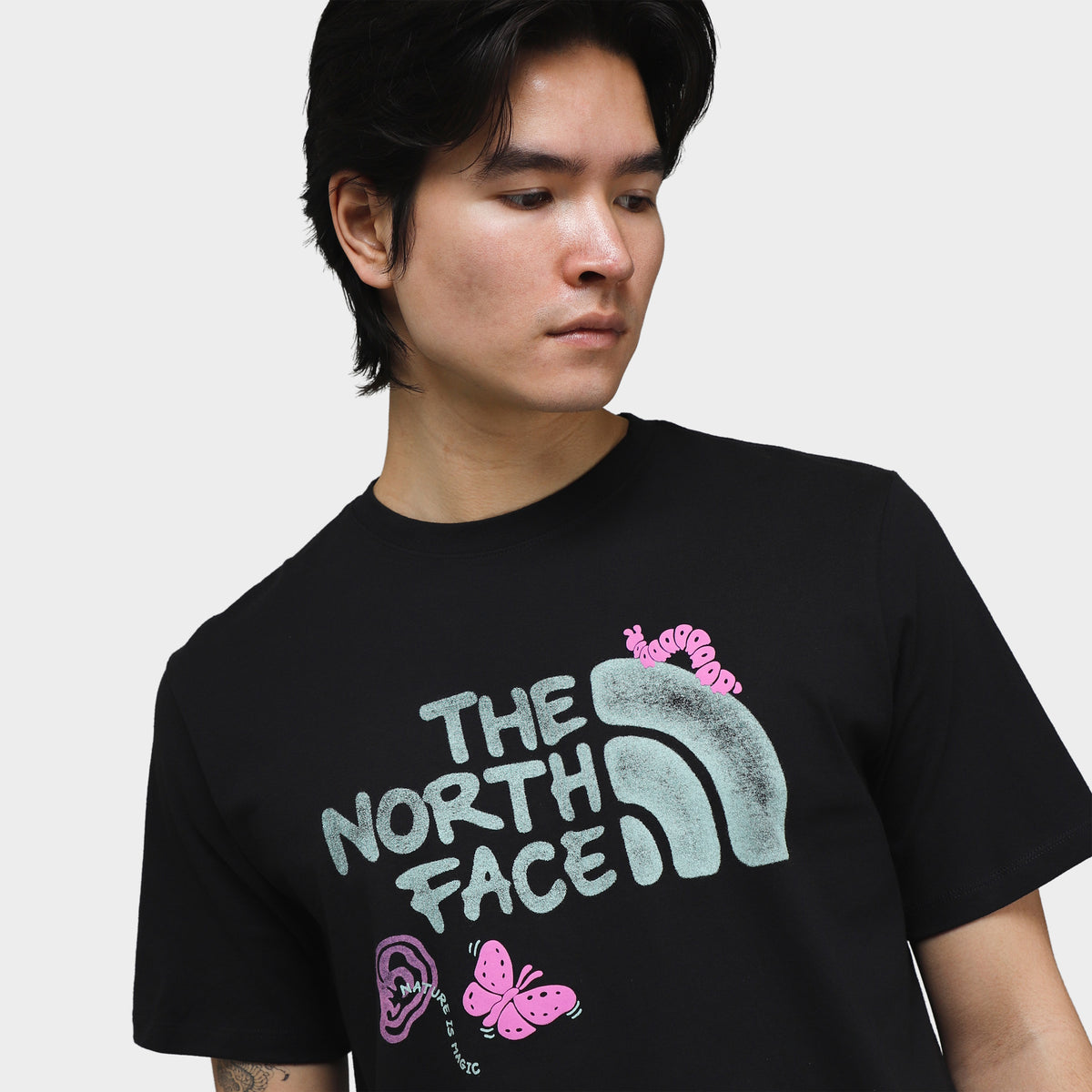 North face logo t shirt shop