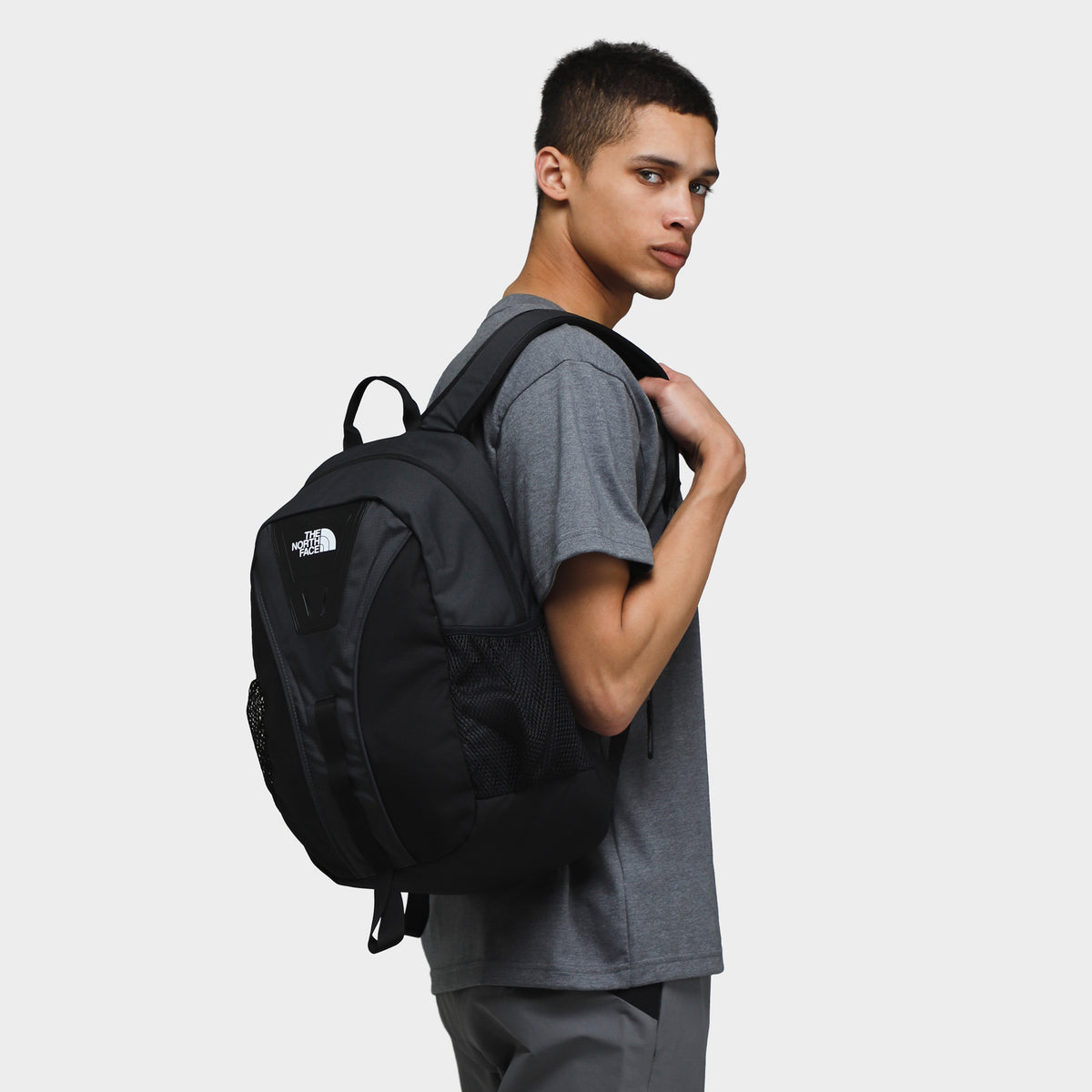 Grey north face bookbag sales