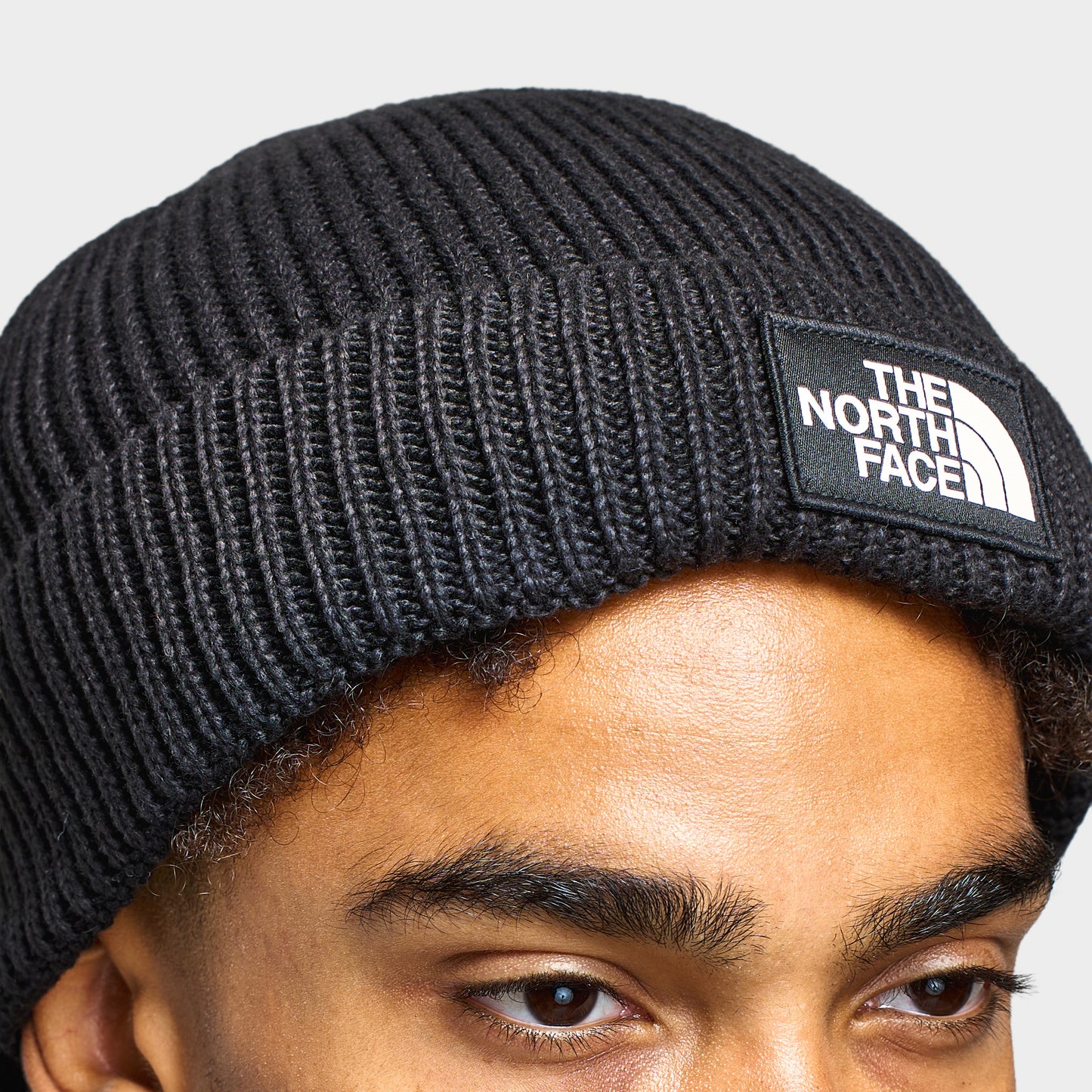 The North Face Logo Box Tuque à revers / Noir TNF