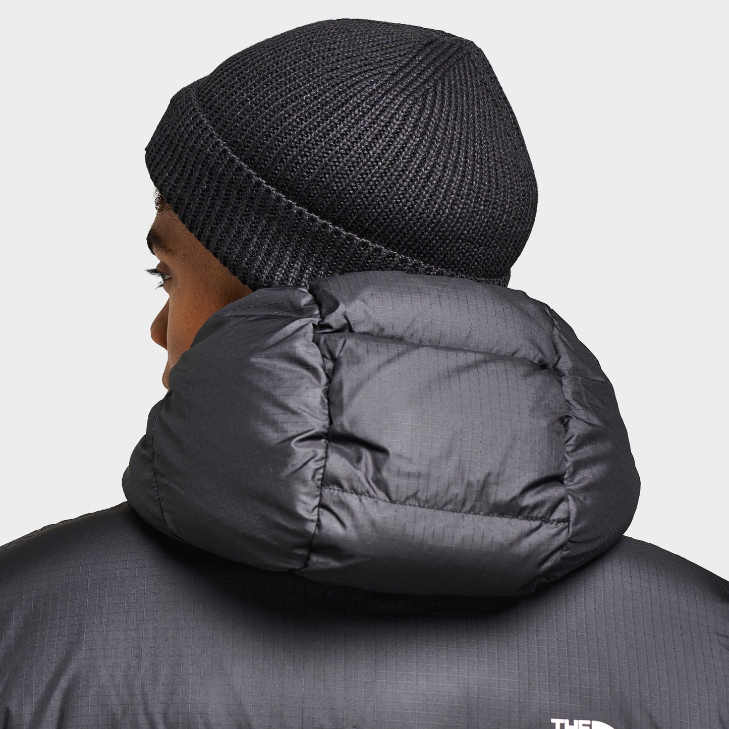 The North Face Logo Box Tuque à revers / Noir TNF