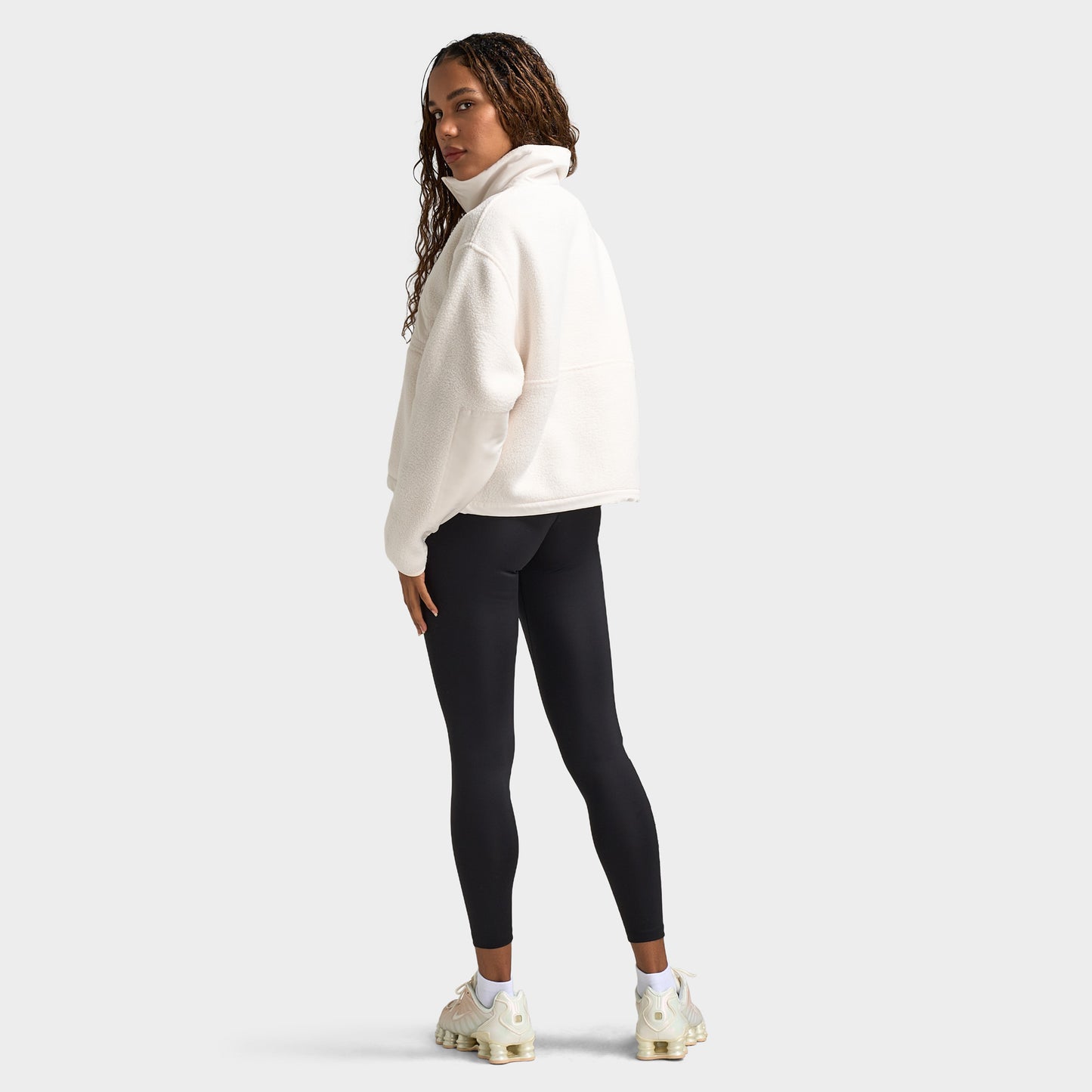 The North Face Women's Yumiori Off Peak Half-Zip Jacket / White Dune