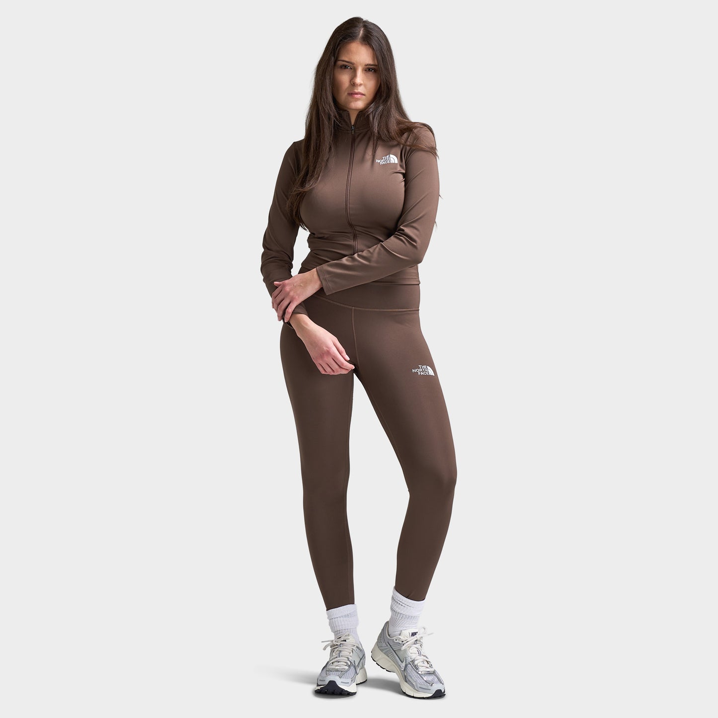 The North Face Women's Performance Simple Full-Zip / Smokey Brown