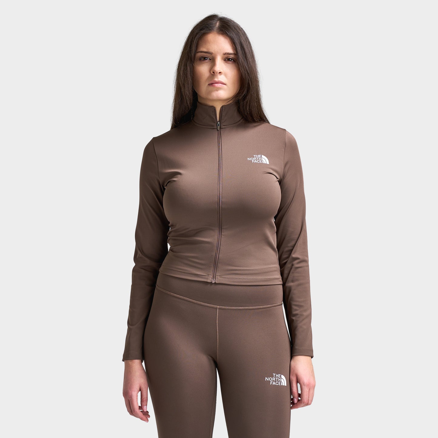 The North Face Women's Performance Simple Full-Zip / Smokey Brown
