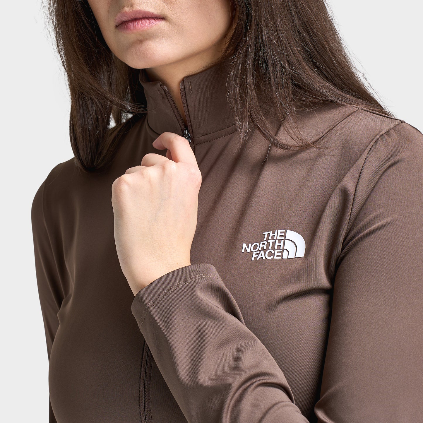 The North Face Women's Performance Simple Full-Zip / Smokey Brown
