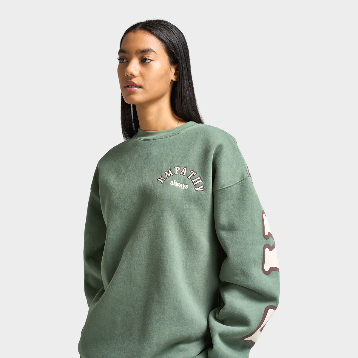 Mayfair Women s Empathy Always Crewneck Olive JD Sports