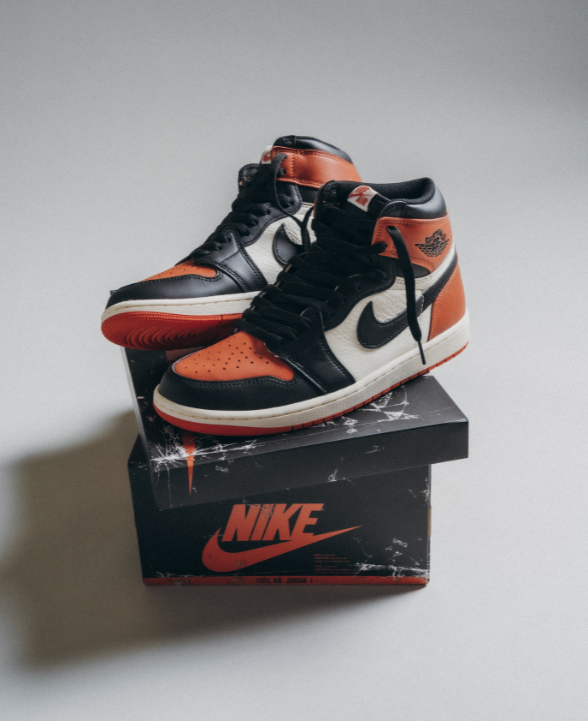 Jordan 1 Retro High OG "Black / Sail - Starfish" shoe. Shop Jordan now at JD Sports.