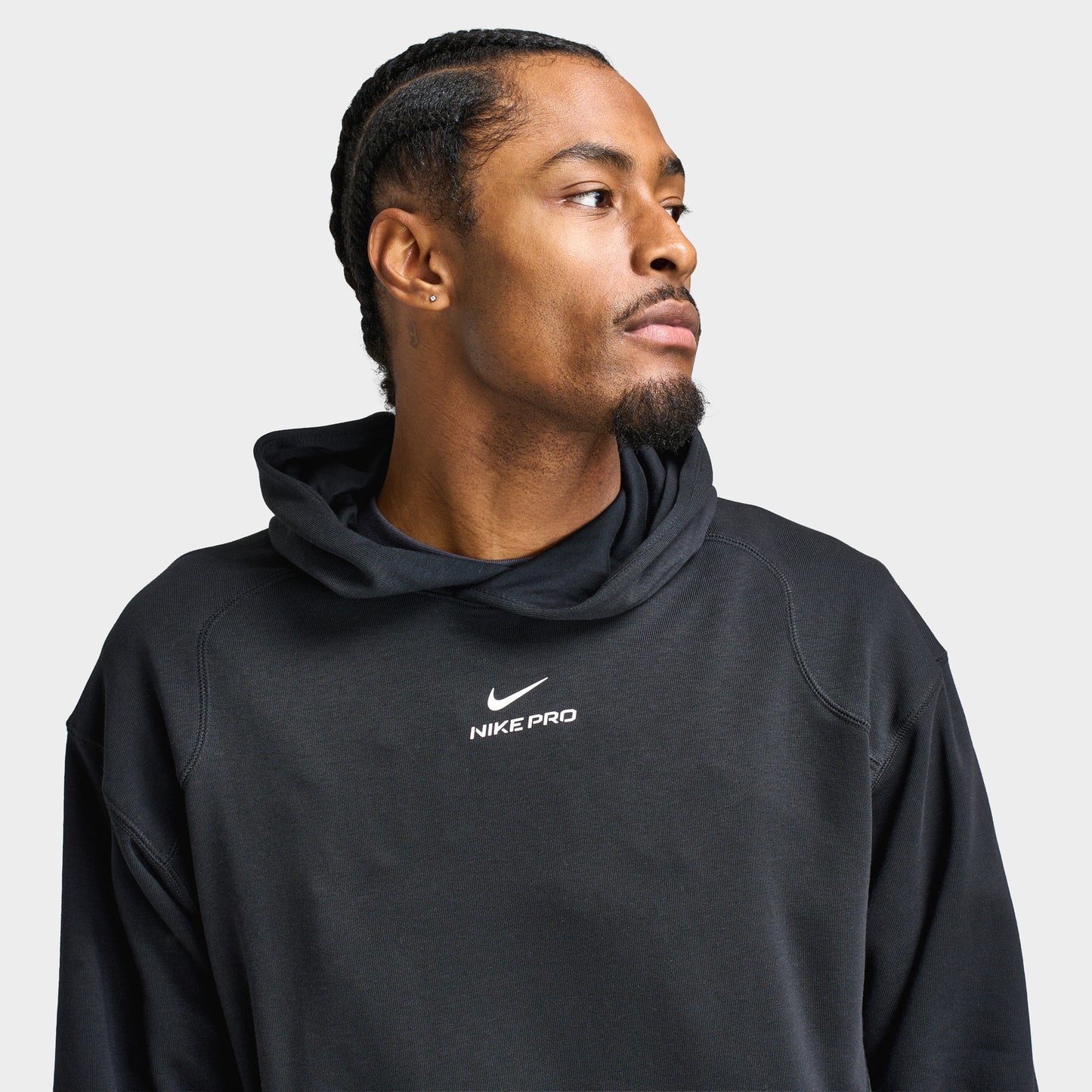 Nike Pro Men's Dri-FIT Mid Layer Training Hoodie / Black
